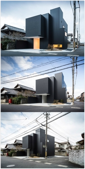 木村浩一的框架楼-在日本滋贺县，是一个集艺术画廊和工作区，128平方米，有一个木制框架