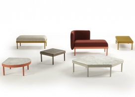 西班牙Sancal家具设计公司2015推出的家具拼凑系列-有镶嵌的椅子和桌子，灵感来自于设计师他们的家乡瓦伦西亚