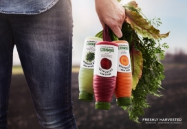 “拔”出来的饮料-Bramhults果汁饮料平面广告