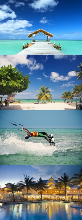 Tobago-加勒比地区-大马格达莱纳海滩度假村和多巴哥种植园高尔夫球场海滩风景