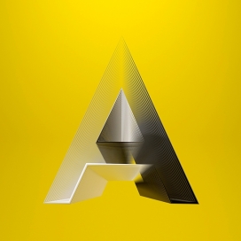 The abc of lines-质感创意几何线条字母设计