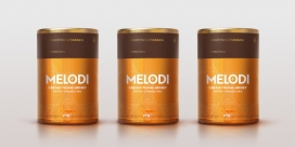 MELODI-一个丰富又美味的奢侈品蜂蜜包装设计-采用烫金印刷来表示高品质产品，赋予自然生命