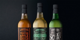 亨德森重新设计的传统风味苹果酒-灵感来自不同的维多利亚古老的马戏团海报风格启发