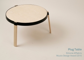 Plug Table-黑边圆桌设计