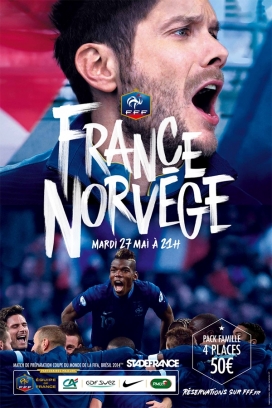 FRENCH FOOTBALL TEAM法国足球队表演赛字体排版设计
