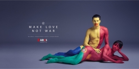 要爱，不要战争-AIDES公益平面广告