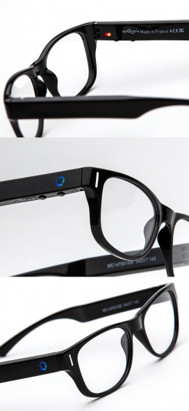 WeOn-黑色眼镜设计-可以随着智能手机，平板电脑和个人电脑进行交互的电子设备眼镜