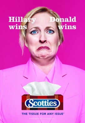 让你哭个痛苦-Scotties抽纸平面广告