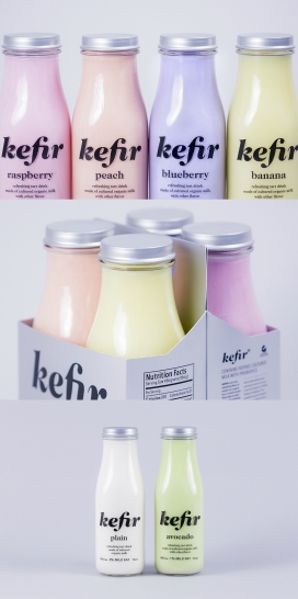 Kefir-时尚牛奶包装设计