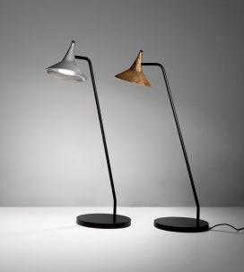 Herzog＆de Meuron设计的Unterlinden博物馆金属色喇叭形照明台灯设计