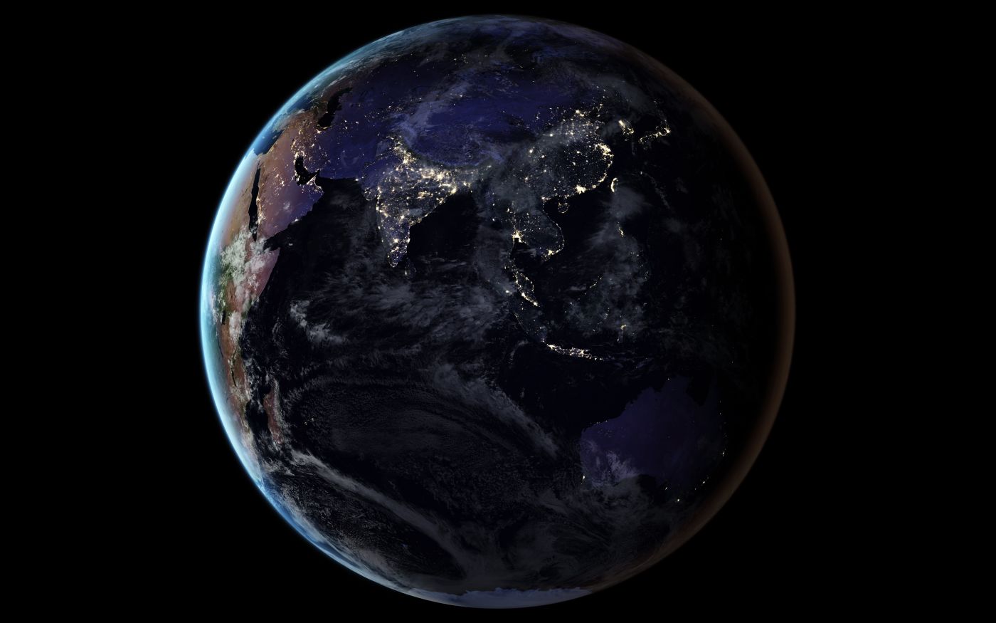 高清晰夜晚的地球壁纸 欧莱凯设计网 08php Com