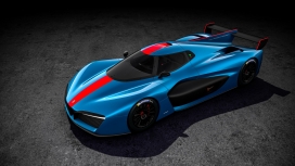 高清晰蓝红pininfarina h2速度跑车壁纸