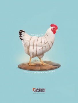 Brown Apron肉食品平面广告