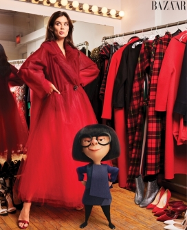莎拉・桑帕约-红色女士-令人惊叹的红色时尚造型