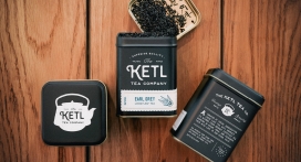 带有一个很好手工制作感觉的KETL茶叶包装