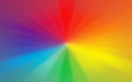 彩虹色的圆锥图案