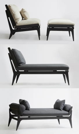 BOUDOIR系列重新诠释了经典椅子轮廓