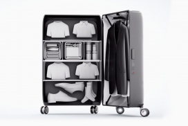 随身携带智能衣橱的SkyTrek行李箱