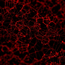 立体的红色菱形科技图