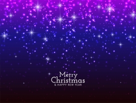 蓝紫色圣诞节星光素材