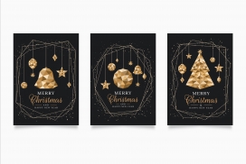 金色圣诞球圣诞铃铛圣诞树素材