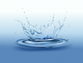 蓝色水滴素材图