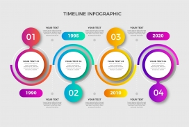 时间线梯度数图表素材