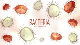 细菌感染病毒卡通素材