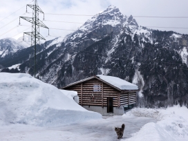瑞士雪山木屋