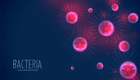 被感染的红色病毒细菌背景