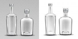 透明的玻璃酒瓶