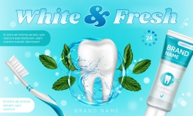 牙齿护理广告素材