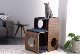 旨在与您现有家具组合在一起的猫爬架