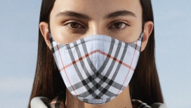 具有“抗菌”保护功能的Burberry标志性面料口罩
