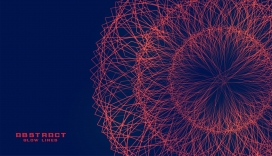 红色抽象网格爆裂形线条背景设计
