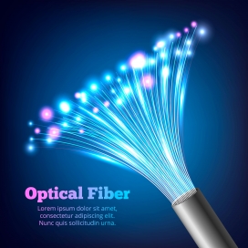 逼真的电缆光学纤维素材