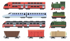 卡通儿童火车玩具素材