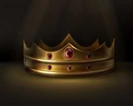 镶红色宝石的皇冠