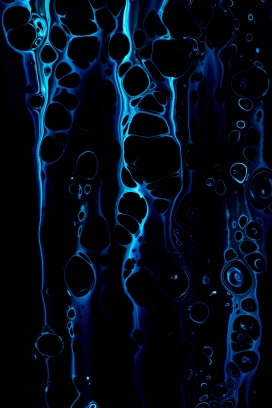 蓝色圈圈抽象液体图