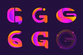 时尚字母G标志设计素材下载