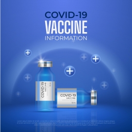 蓝色新冠病毒疫苗背景素材下载