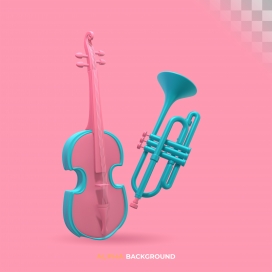 古典乐器3D素材