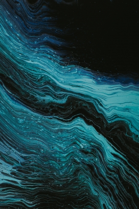 蓝色液体花纹抽象图