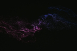 科幻烟雾风蓝紫粒子抽象图