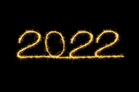 金色2022跨年烟花字图片