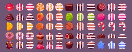 卡通多彩饼干甜品甜点素材下载
