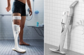 便于清洁残肢的模块化假肢淋浴腿