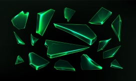 质感绿色宝石晶片素材下载