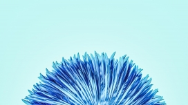 蓝色抽象花瓣图