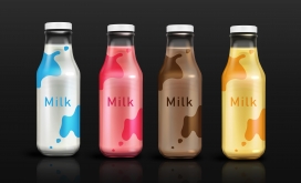 多姿多彩的咖啡牛奶瓶包装设计